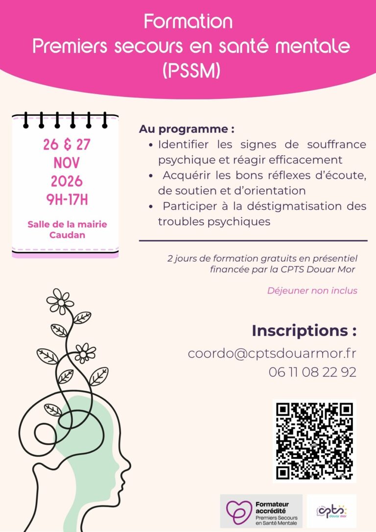 Formation premiers secours en santé mentale (PSSM)