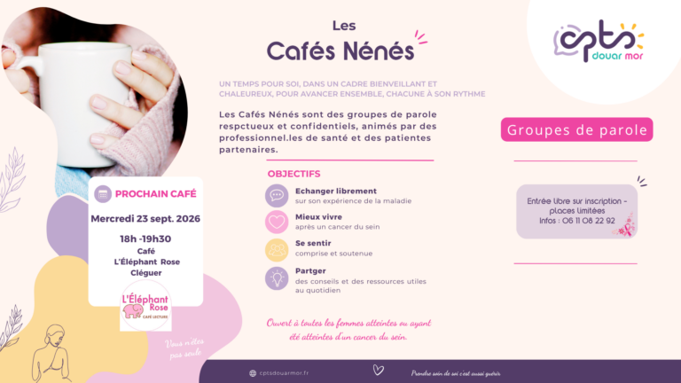 cafés nénés, groupe de parole, cancer